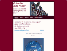 Tablet Screenshot of columbiaautorepairstl.com